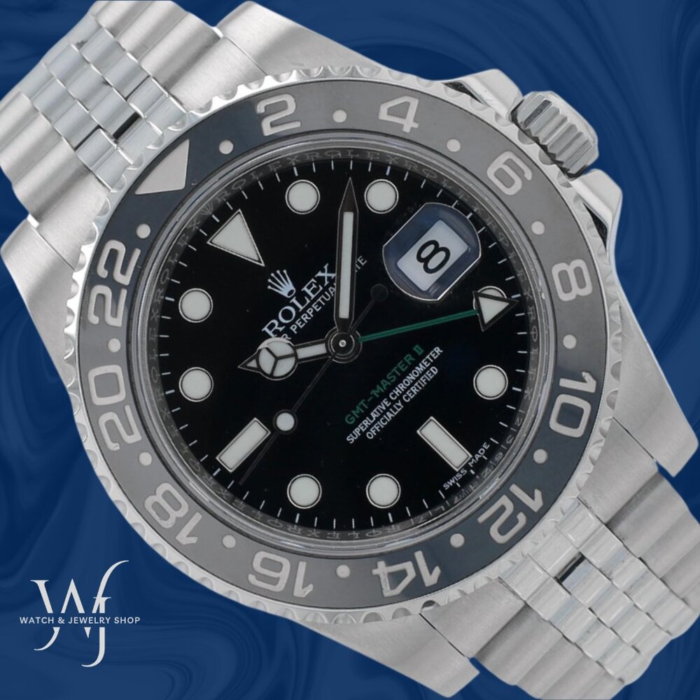Rolex GMT Master II 40mm Black Dial & Insert Bezel Jubilee Band 116710 w/ Card